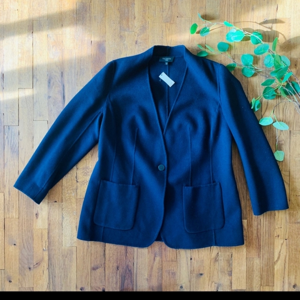 Talbots Navy Single-Button Blazer